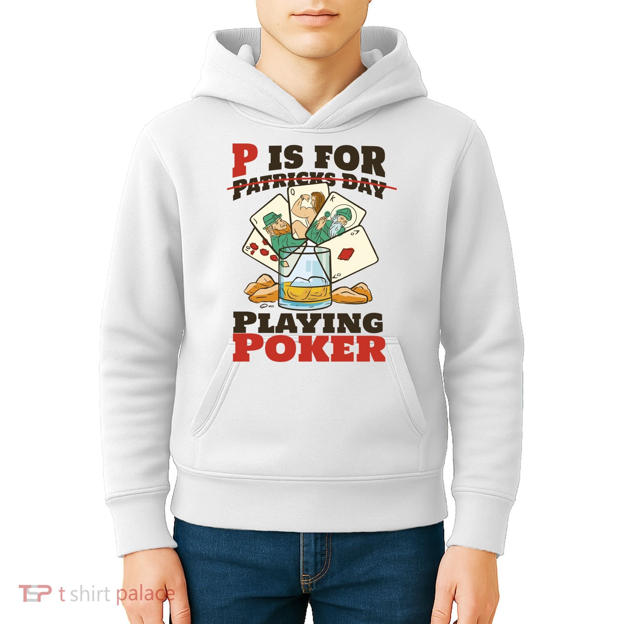 P Is For Poker St Patrick's Day Kids Hoodie