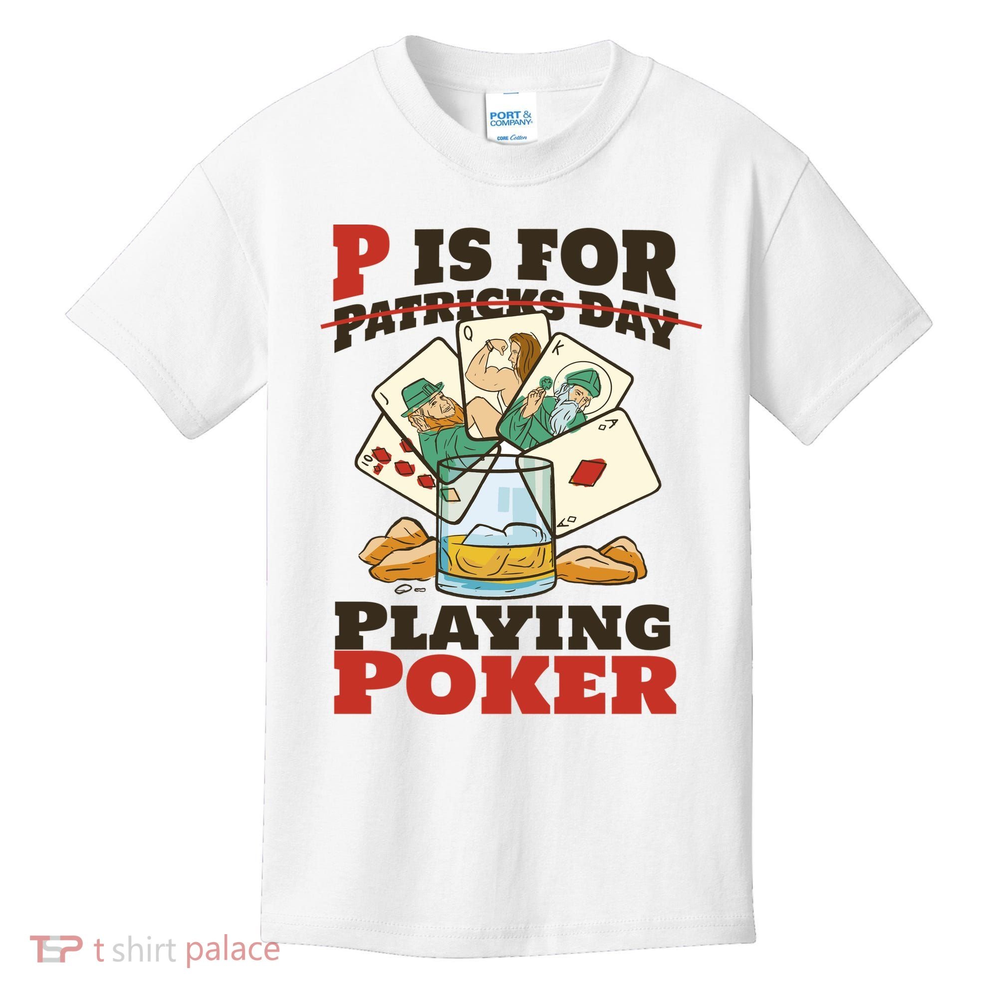 P Is For Poker St Patrick's Day Kids T-Shirt
