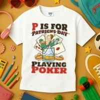 P Is For Poker St Patrick's Day Kids T-Shirt thumb 3