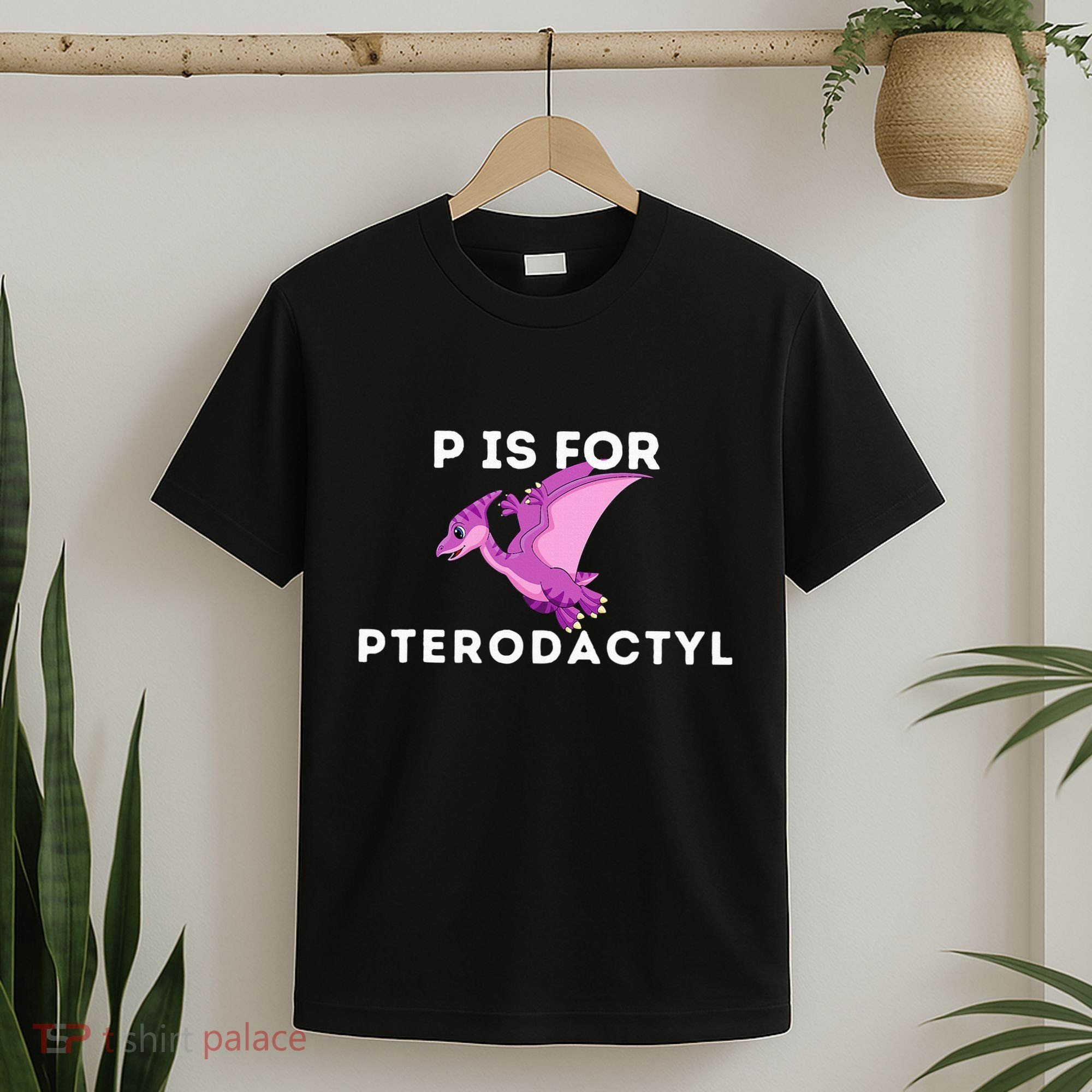 P Is For Pterodactyl Dinosaur Word Play T-Shirt