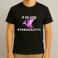 P Is For Pterodactyl Dinosaur Word Play T-Shirt thumb 3