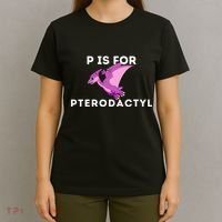 P Is For Pterodactyl Dinosaur Word Play T-Shirt thumb 4