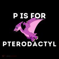 P Is For Pterodactyl Dinosaur Word Play Women's Hoodie thumb 2