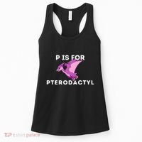 P Is For Pterodactyl Dinosaur Word Play Women's Tank Top thumb 0