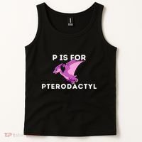 P Is For Pterodactyl Dinosaur Word Play Tank Top thumb 2