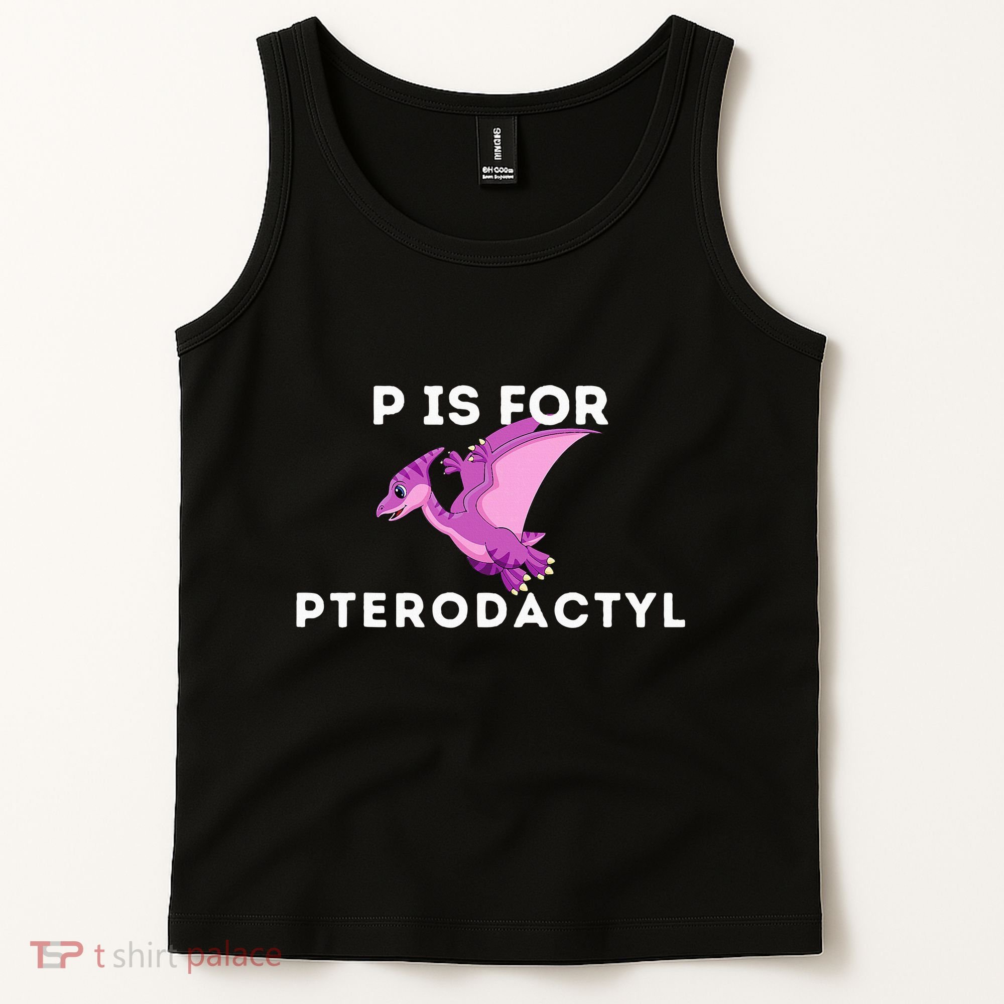 P Is For Pterodactyl Dinosaur Word Play Tank Top