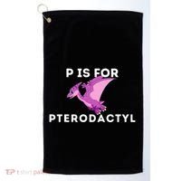 P Is For Pterodactyl Dinosaur Word Play Golf Towel thumb 0