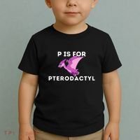 P Is For Pterodactyl Dinosaur Word Play Toddler T-Shirt thumb 2