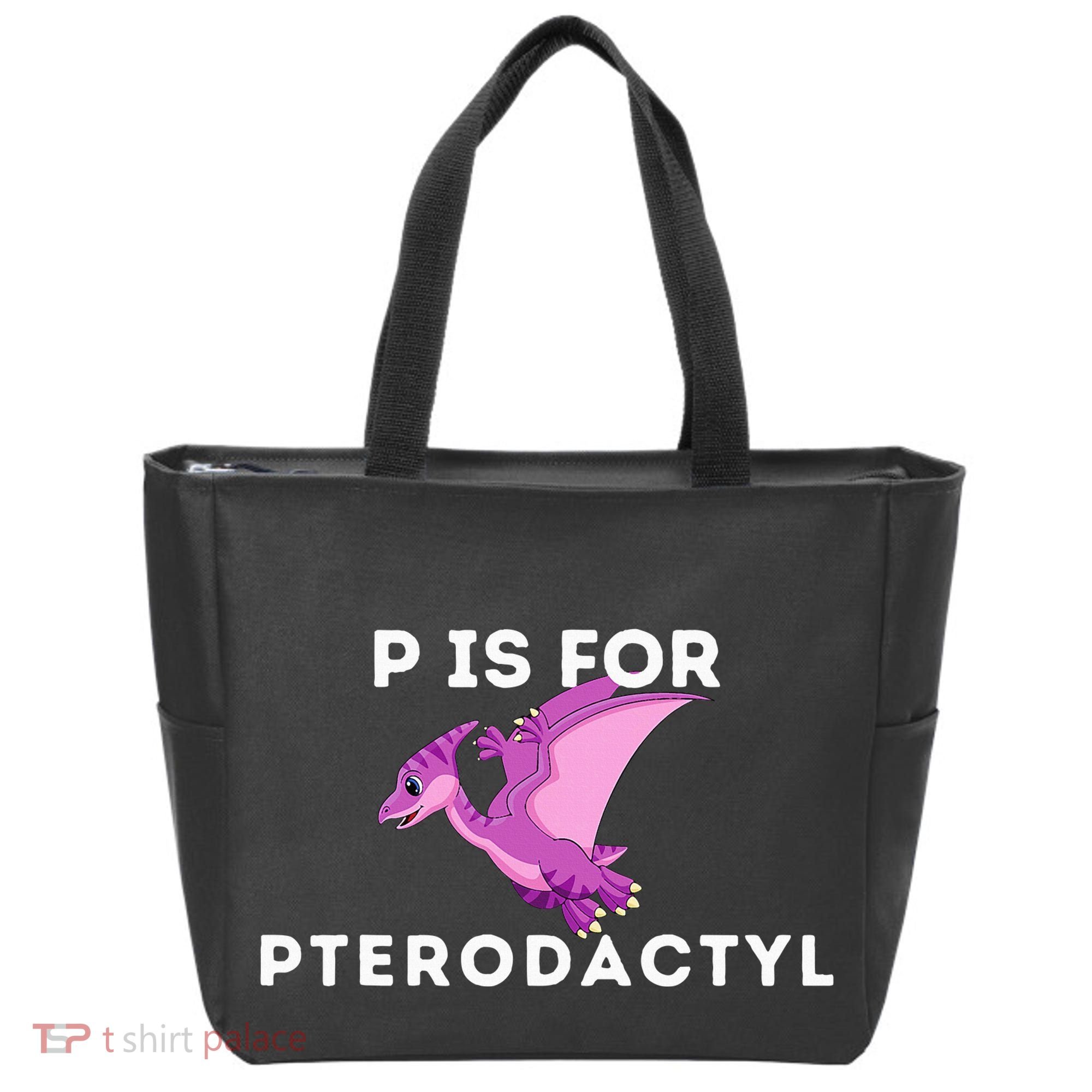 P Is For Pterodactyl Dinosaur Word Play Tote Bag