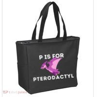P Is For Pterodactyl Dinosaur Word Play Tote Bag thumb 2