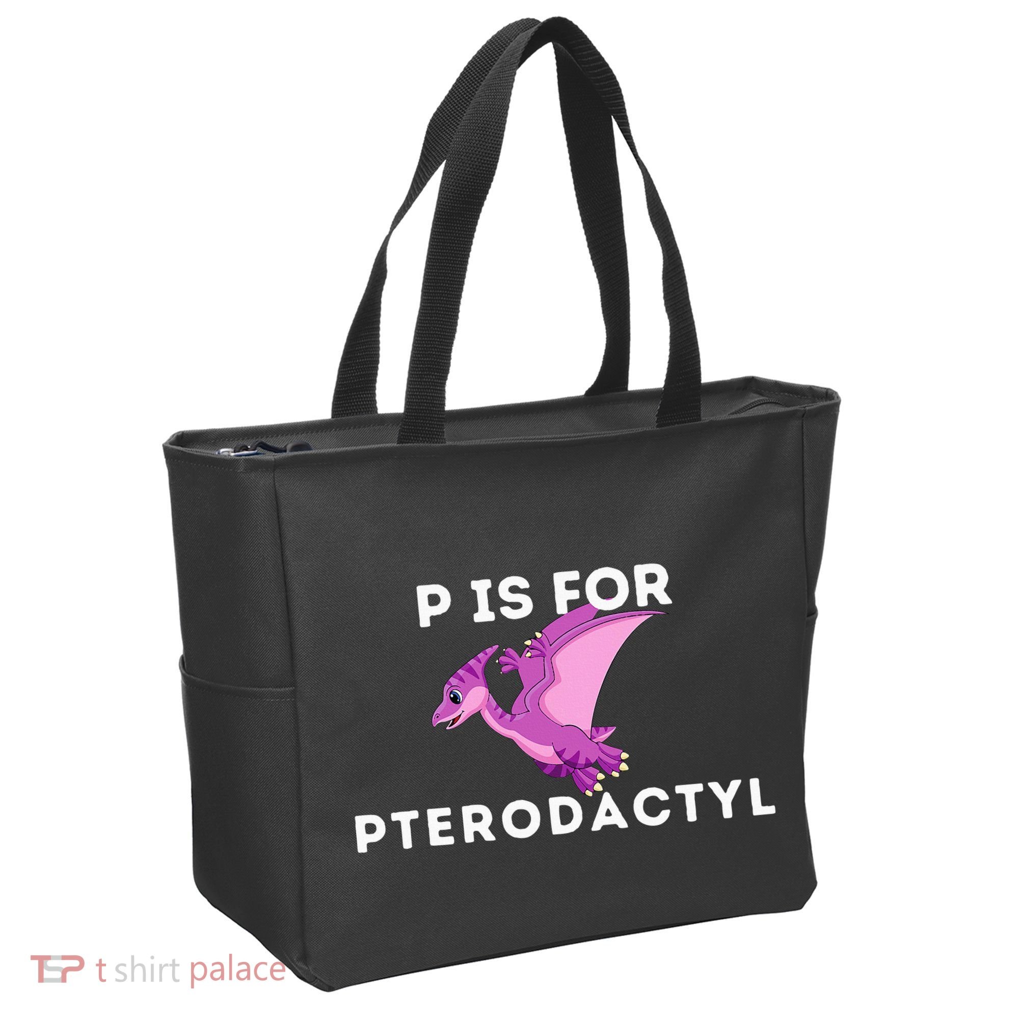 P Is For Pterodactyl Dinosaur Word Play Tote Bag