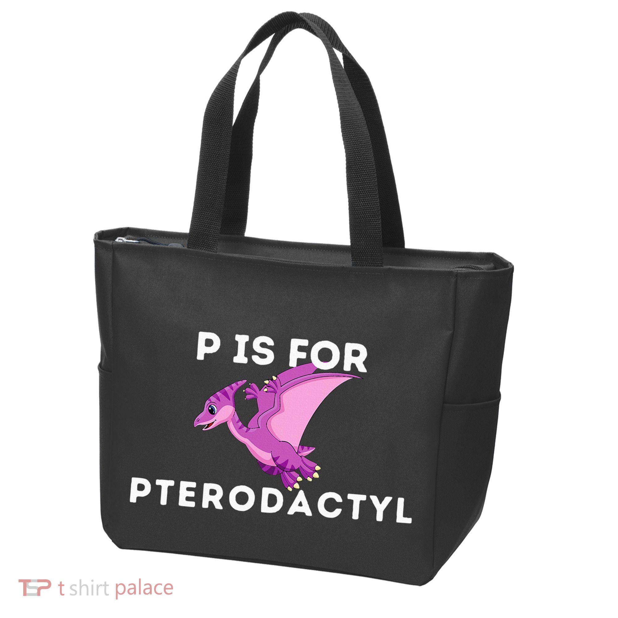 P Is For Pterodactyl Dinosaur Word Play Tote Bag