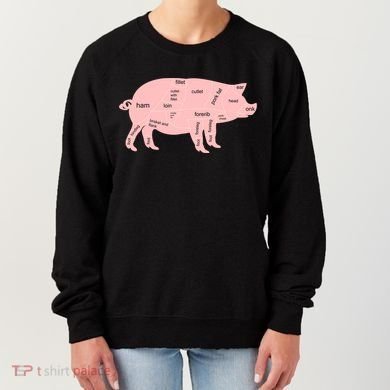 Pig Pork Bacon Chart Women's Sweatshirt