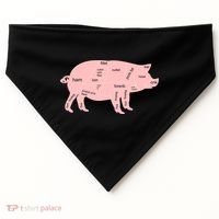 Pig Pork Bacon Chart USA-Made Doggie Bandana thumb 0