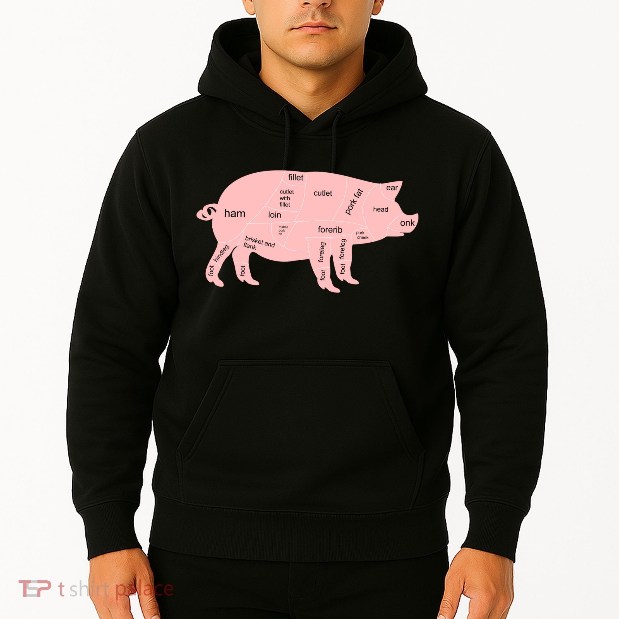 Pig Pork Bacon Chart Hoodie