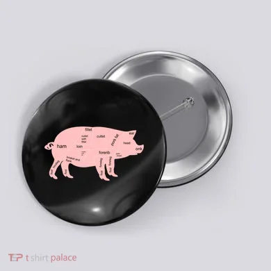 Pig Pork Bacon Chart Button