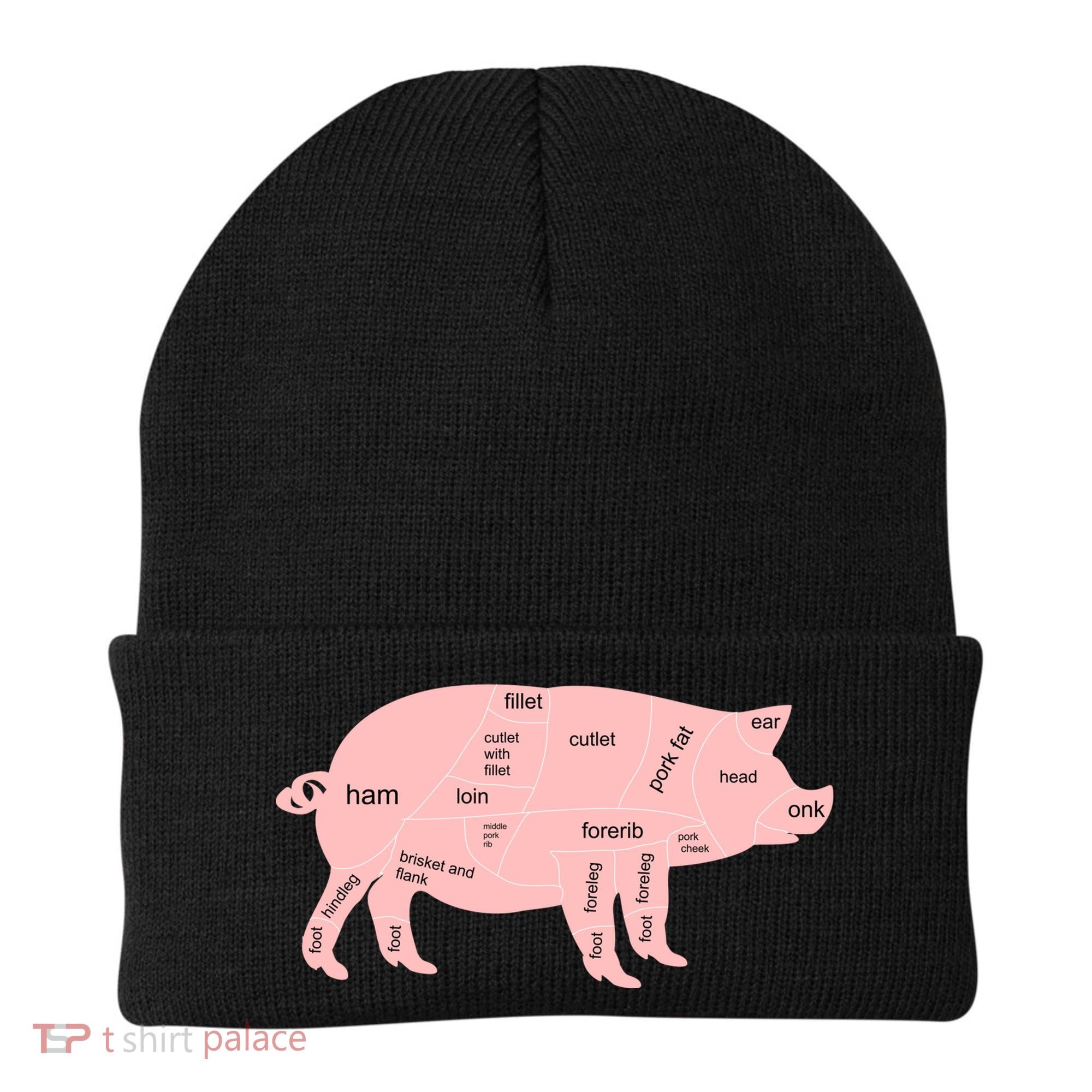 Pig Pork Bacon Chart Beanie