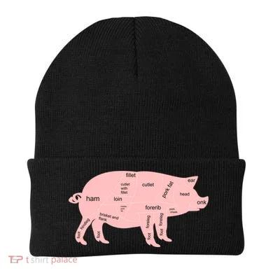 Pig Pork Bacon Chart Beanie