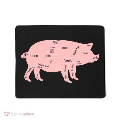 Pig Pork Bacon Chart Mousepad