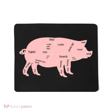 Pig Pork Bacon Chart Mousepad