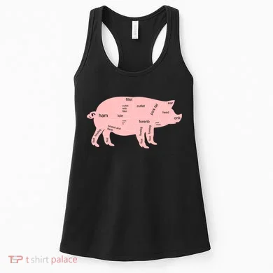 Pig Pork Bacon Chart Women's Tank Top