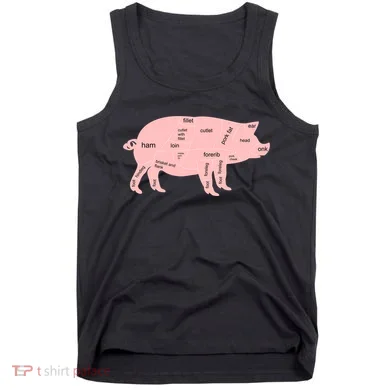 Pig Pork Bacon Chart Tank Top