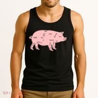 Pig Pork Bacon Chart Tank Top thumb 3