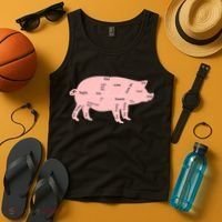 Pig Pork Bacon Chart Tank Top thumb 4