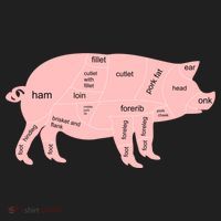 Pig Pork Bacon Chart Golf Towel thumb 3