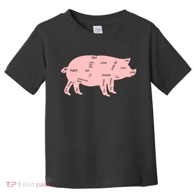 Pig Pork Bacon Chart Toddler T-Shirt