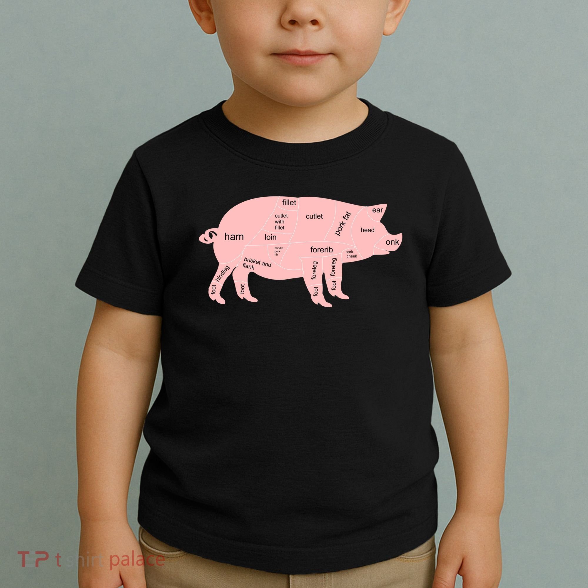 Pig Pork Bacon Chart Toddler T-Shirt