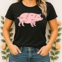 Pig Pork Bacon Chart Women's T-Shirt thumb 2