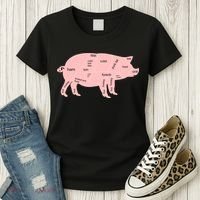 Pig Pork Bacon Chart Women's T-Shirt thumb 3
