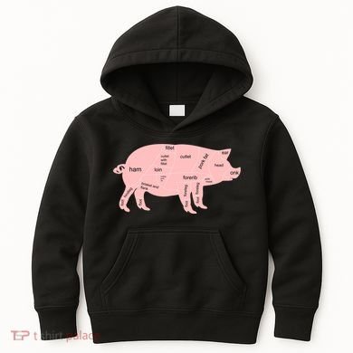 Pig Pork Bacon Chart Kids Hoodie