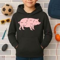 Pig Pork Bacon Chart Kids Hoodie thumb 2