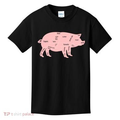 Pig Pork Bacon Chart Kids T-Shirt