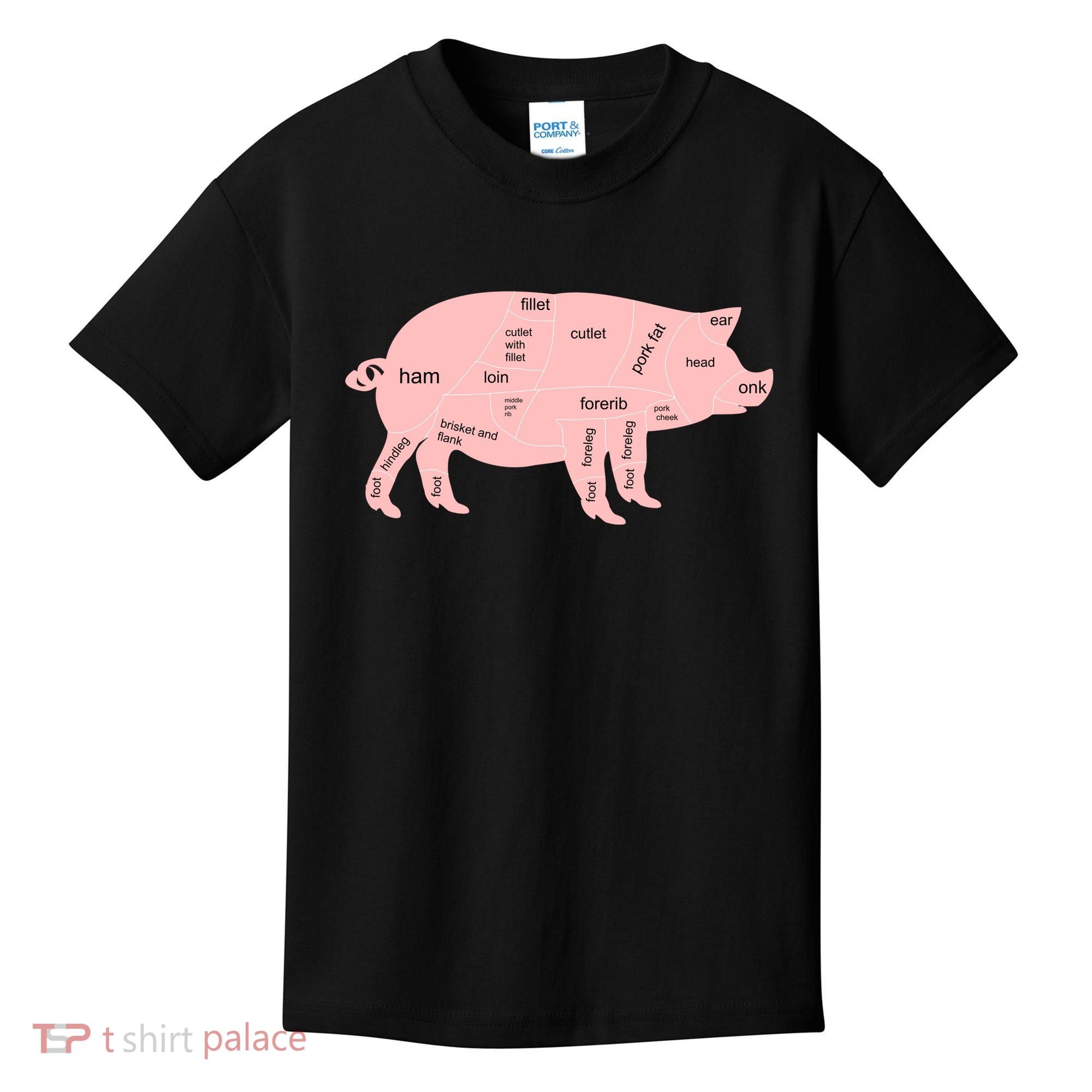 Pig Pork Bacon Chart Kids T-Shirt