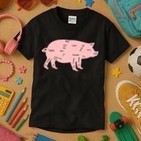 Pig Pork Bacon Chart Kids T-Shirt thumb 3