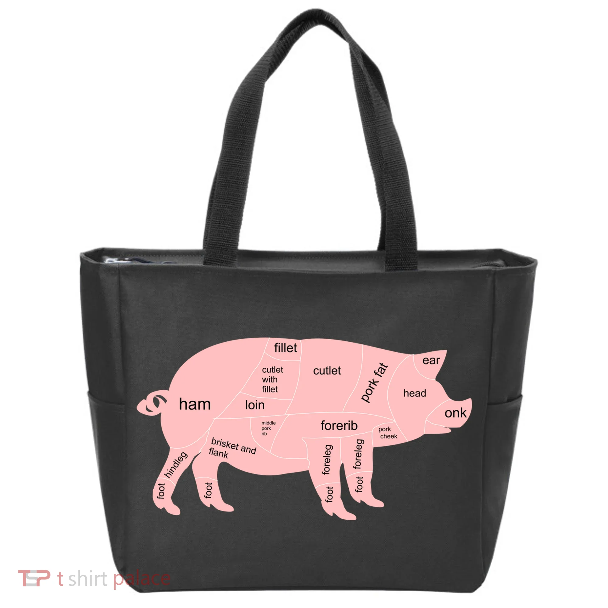 Pig Pork Bacon Chart Tote Bag