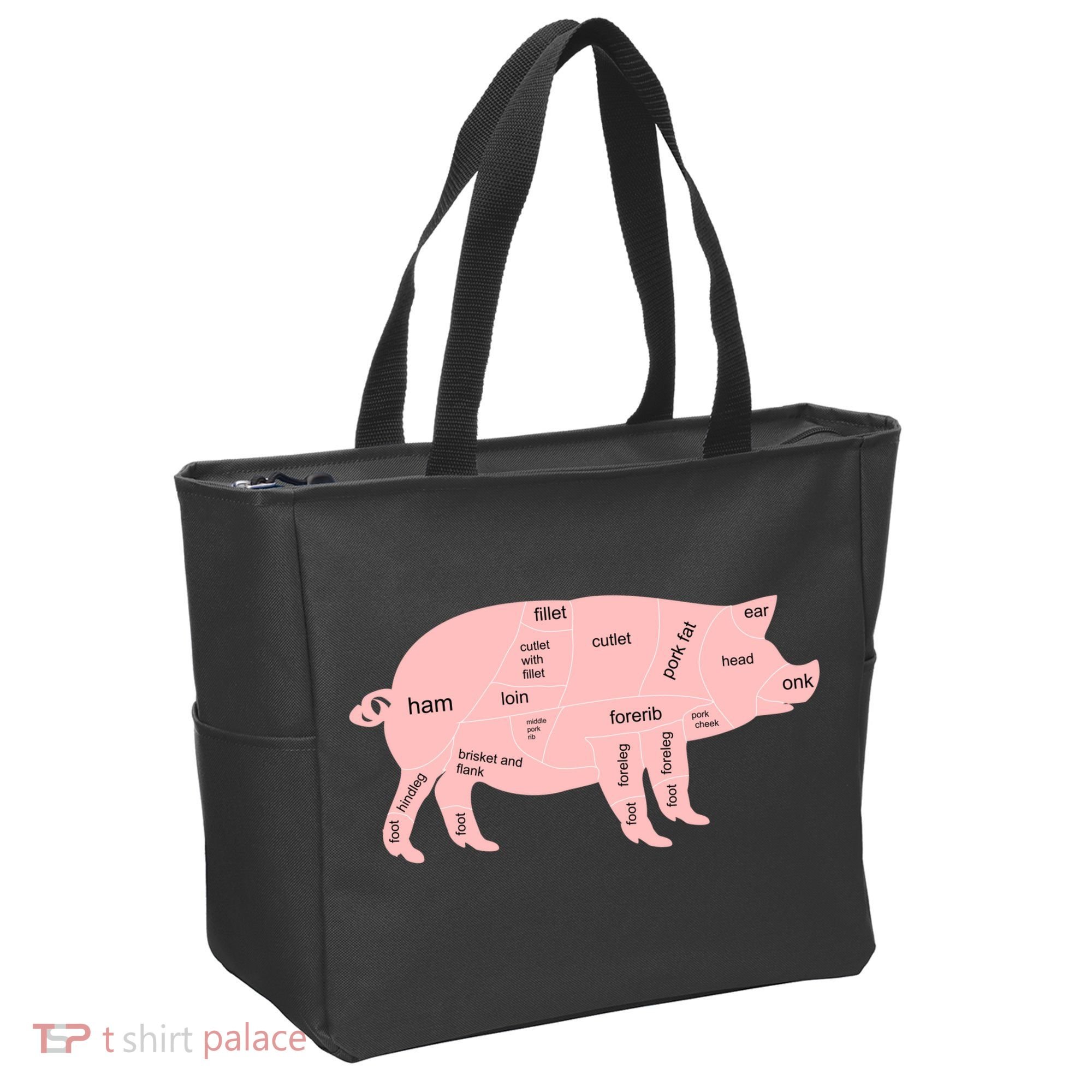 Pig Pork Bacon Chart Tote Bag