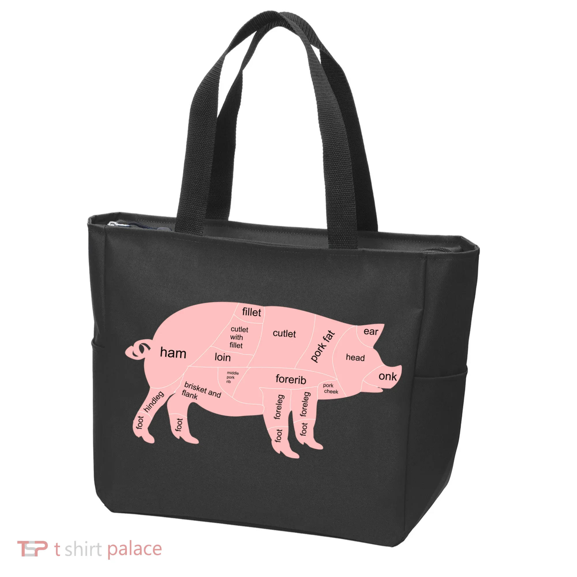 Pig Pork Bacon Chart Tote Bag