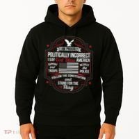 Politically Incorrect God Bless America Conservative Hoodie thumb 2