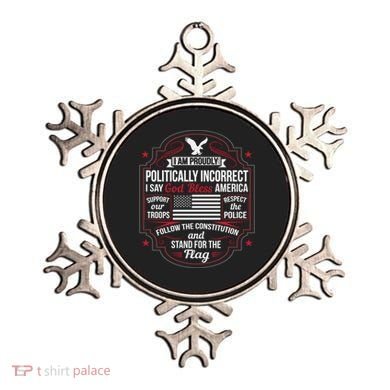 Politically Incorrect God Bless America Conservative Ornament