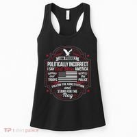 Politically Incorrect God Bless America Conservative Women's Tank Top thumb 0