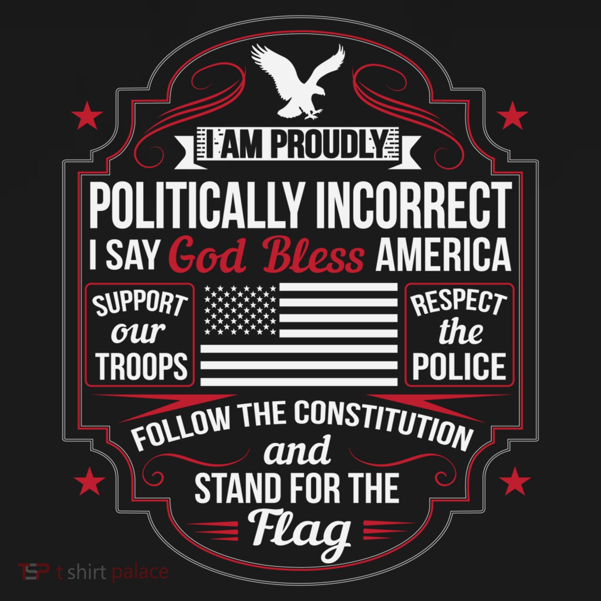 Politically Incorrect God Bless America Conservative Women's Tank Top