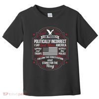 Politically Incorrect God Bless America Conservative Toddler T-Shirt thumb 0