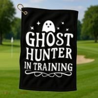 Paranormal Investigator Ghost Hunter In Training Golf Towel thumb 1