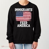 Pro Immigration Gift Immigrants Feed America Women's Sweatshirt thumb 0
