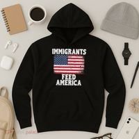 Pro Immigration Gift Immigrants Feed America Hoodie thumb 3