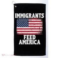 Pro Immigration Gift Immigrants Feed America Golf Towel thumb 0